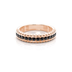 0.35ct. Channel Setting Half Eternity Black Diamond Ring