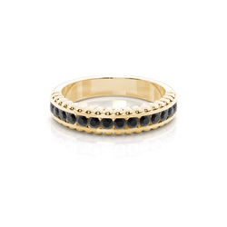 0.35ct. Channel Setting Half Eternity Black Diamond Ring