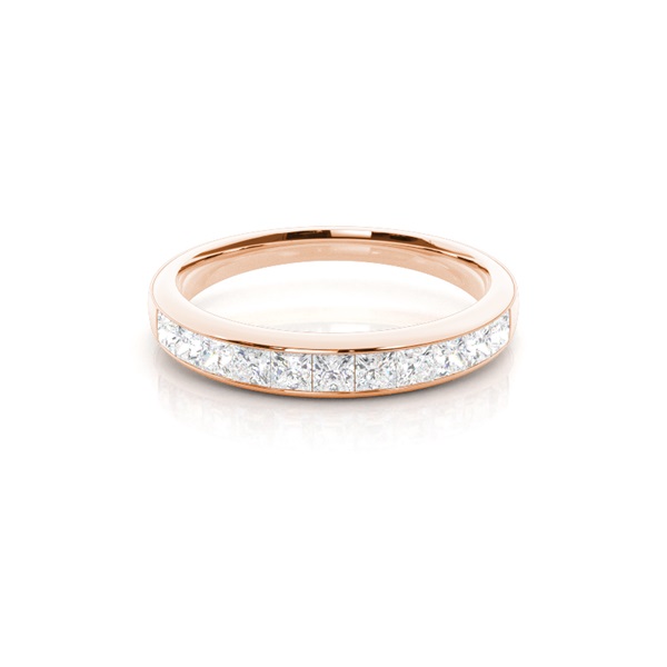 Channel Setting Half Eternity Diamond Ring