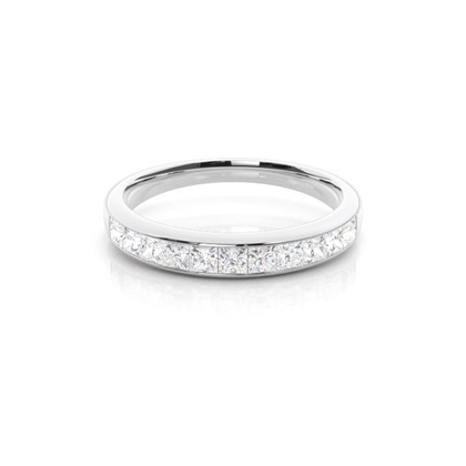 Channel Setting Half Eternity Diamond Ring