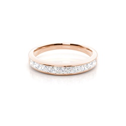 Channel Setting Half Eternity Diamond Ring