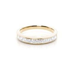 Channel Setting Half Eternity Diamond Ring