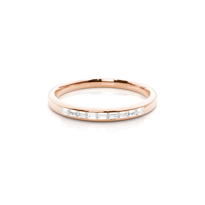 Baguette Rose Gold Eternity Diamond Rings