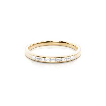 Baguette Yellow Gold Eternity Diamond Rings