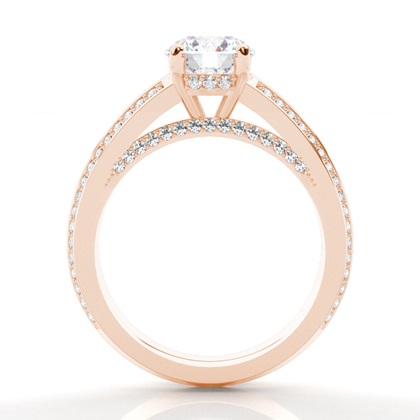 Rose Gold Side Stone Diamond Rings