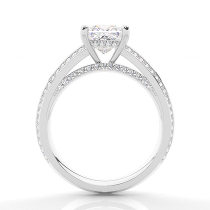 Princess Side Stone Diamond Rings