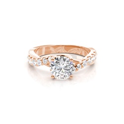 Diamant Verlobungsring in einer Krappenfassung mit Schulter Diamanten