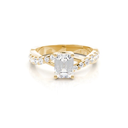 Smaragd Gelbgold Diamantringe