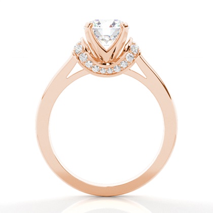 Rose Gold Side Stone Diamond Rings