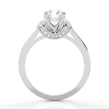 White Gold Side Stone Diamond Engagement Ring
