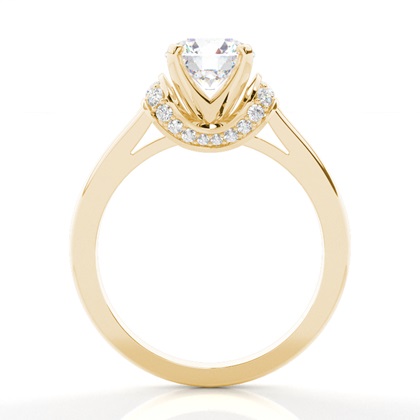 Yellow Gold Side Stone Diamond Rings