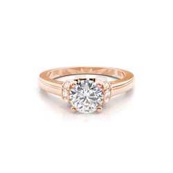 White Gold Side Stone Diamond Engagement Ring