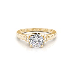 White Gold Side Stone Diamond Engagement Ring
