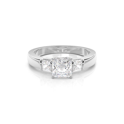 Princess Diamond Rings Three Stone
