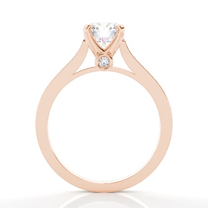 Rose Gold Side Stone Diamond Rings