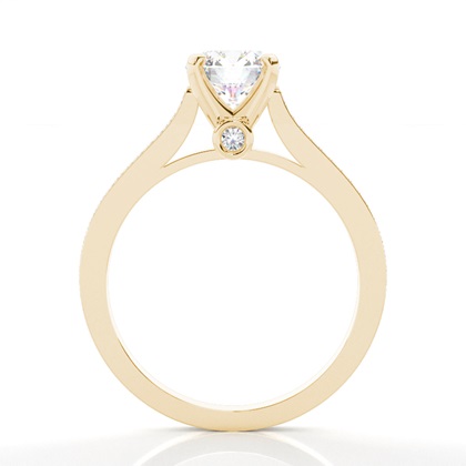 Yellow Gold Side Stone Diamond Rings