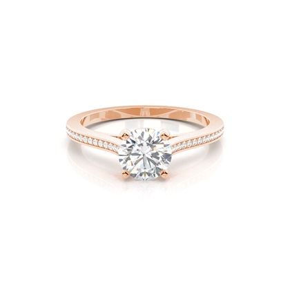 Rose Gold Side Stone Diamond Rings