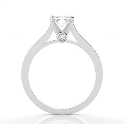 White Gold Side Stone Diamond Rings