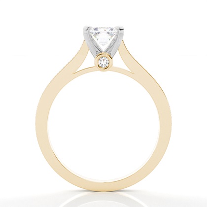 Diamantring in einer Krappenfassung mit Schulter Diamanten