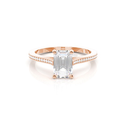 Rose Gold Side Stone Diamond Rings