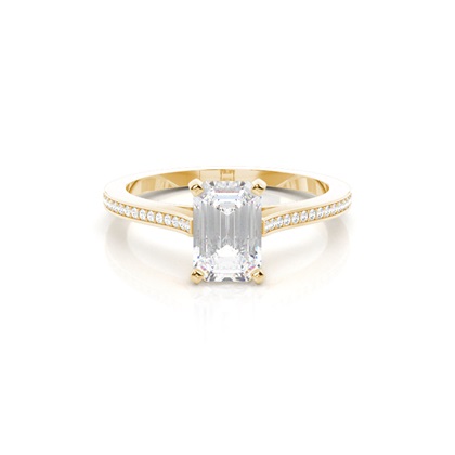Yellow Gold Side Stone Diamond Rings