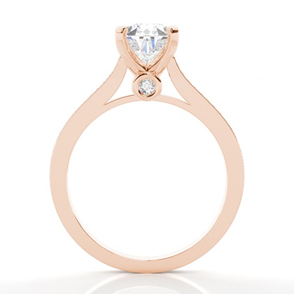 2.00 Carat Rotgold Seitensteine Verlobungsringe