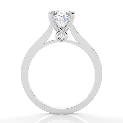 White Gold Side Stone Diamond Rings