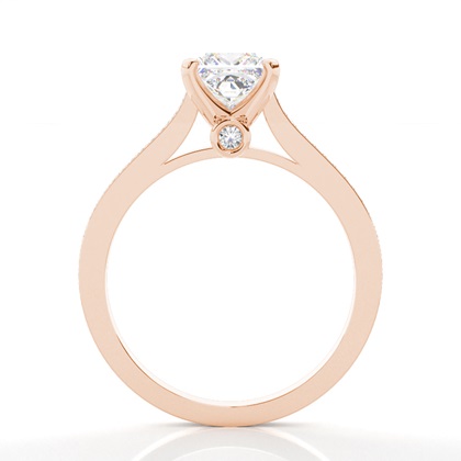 Rose Gold Side Stone Diamond Rings