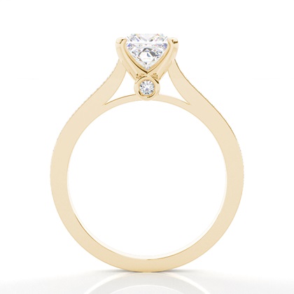 Yellow Gold Side Stone Diamond Rings
