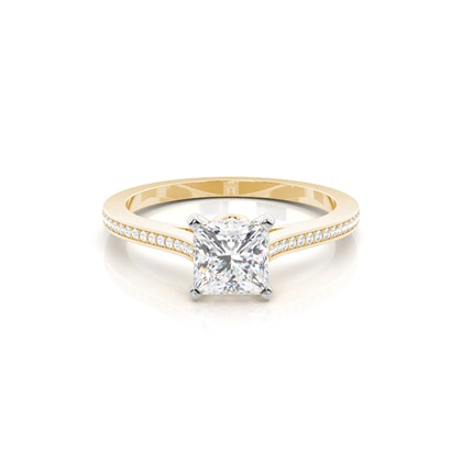 Mixed Metal Diamond Engagement rings