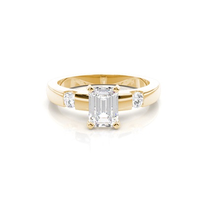 Smaragd Gelbgold Diamantringe