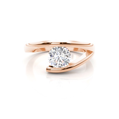 Rose Gold Solitaire Diamond Rings