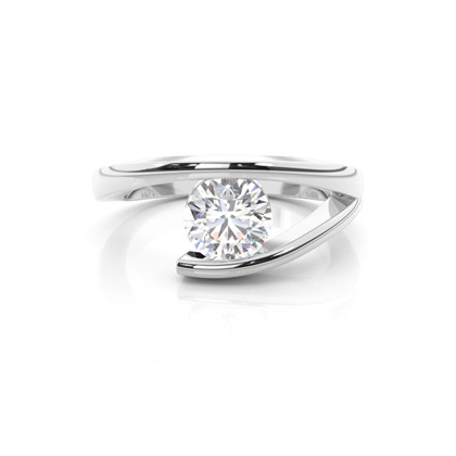 Channel Setting Plain Engagement Ring