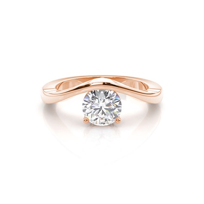 Rose Gold Solitaire Diamond Rings