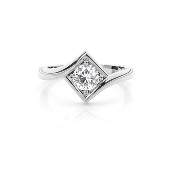 White Gold Diamond Engagement Ring