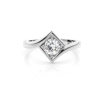 White Gold Diamond Engagement Ring