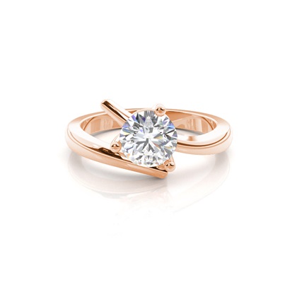 Rose Gold Solitaire Diamond Rings