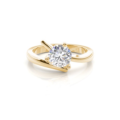 Yellow Gold Solitaire Diamond Rings 