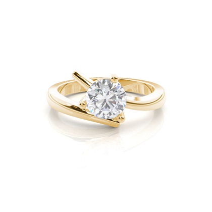 White Gold Moissanite Engagement Ring