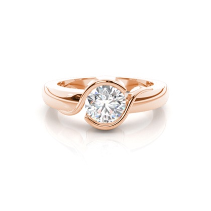 Rose Gold Solitaire Diamond Rings