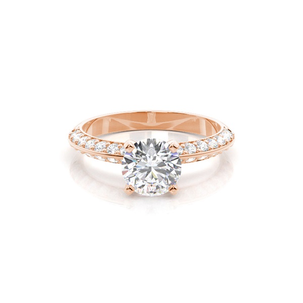 4 Prong Setting Side Stone Engagement Ring