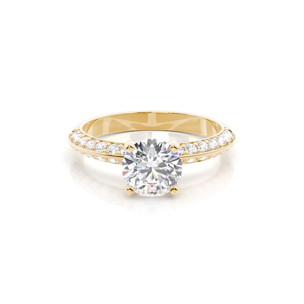 4 Prong Setting Side Stone Engagement Ring