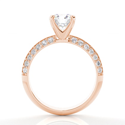 Rose Gold Side Stone Diamond Rings