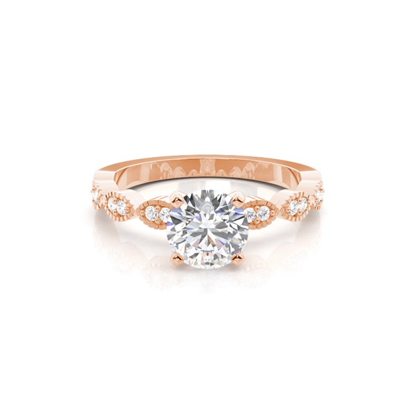4 Prong Setting Side Stone Engagement Ring