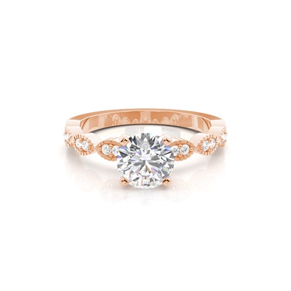 Rose Gold Side Stone Diamond Rings