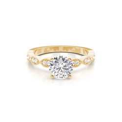 4 Prong Setting Side Stone Engagement Ring