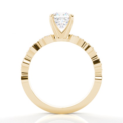 Cushion Cut Diamond Engagement Rings - 