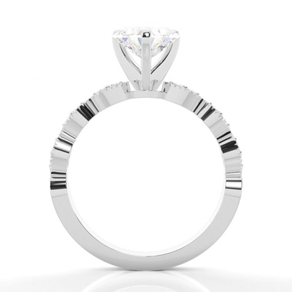 White Gold Side Stone Diamond Rings