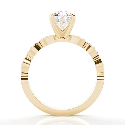 Pear Yellow Gold Diamond Rings
