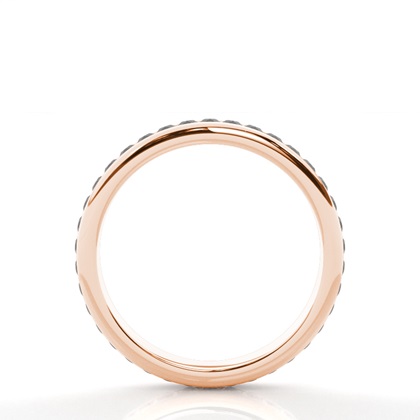 Eternity Schwarze Diamant Ring in einer Kanalfassung 